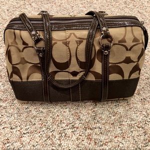 Coach Purse (brown signature fabric)